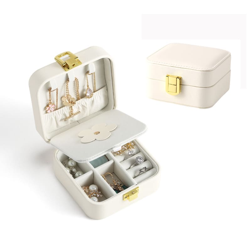 Mini Luxury Jewelry Storage Boxes Metal Button Organizer Wholesale With Mirror