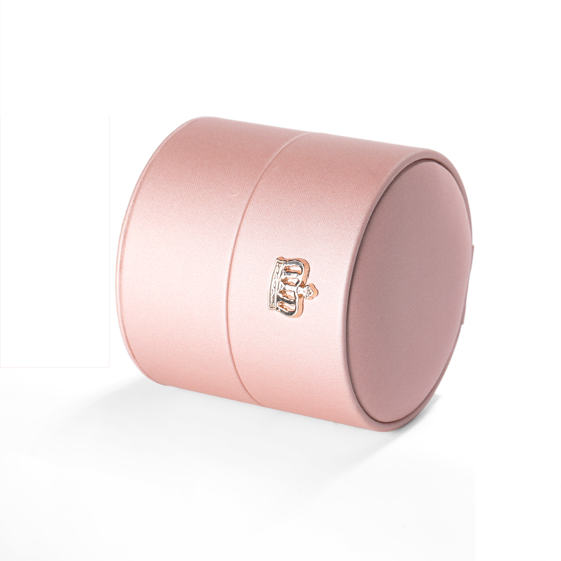 Wholesale Luxury Pink PU Leather Round Jewelry Ring Box Factory Custom