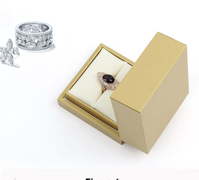 High quality jewelry wedding ring paper boxes paper bag for jewelry shop