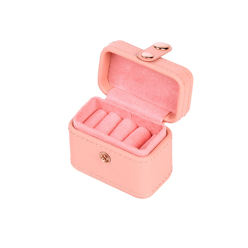 Custom small travel jewelry box organizer velvet jewelry storage case